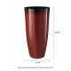 Glitzhome 30"H Set of 2 Oversized Gradient Red Faux Ceramic Tall Plastic Planter