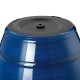 Glitzhome 19.5"D Set of 2 Round Cobalt Blue Faux Ceramic Pot Plastic Planter
