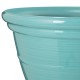Glitzhome 19.5"D Set of 2 Round Turquoise Faux Ceramic Pot Plastic Planter