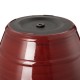Glitzhome 15.5"D Set of 2 Round Red Faux Ceramic Pot Plastic Planter