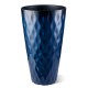Glitzhome 23.75"H Set of 2 Oversized Wavy Texture Cobalt Blue Tall Plastic Planter
