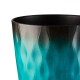 Glitzhome 23.75"H Set of 2 Oversized Wavy Texture Turquoise Tall Plastic Planter