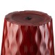 Glitzhome 23.75"H Set of 2 Oversized Wavy Texture Red Tall Plastic Planter