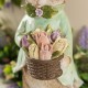 Glitzhome 15.75"H Easter Resin Bunny Boy Table Decor with Flowers
