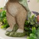 Glitzhome 15.75"H Easter Resin Bunny Boy Table Decor with Flowers