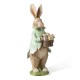 Glitzhome 15.75"H Easter Resin Bunny Boy Table Decor with Flowers