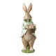 Glitzhome 15.75"H Easter Resin Bunny Boy Table Decor with Flowers