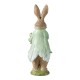 Glitzhome 15.75"H Easter Resin Bunny Boy Table Decor with Flowers
