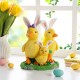 Glitzhome 11.5"H Easter Resin Duck Family Table Decor