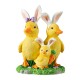 Glitzhome 11.5"H Easter Resin Duck Family Table Decor