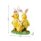 Glitzhome 11.5"H Easter Resin Duck Family Table Decor