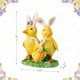 Glitzhome 11.5"H Easter Resin Duck Family Table Decor