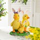 Glitzhome 11.5"H Easter Resin Duck Family Table Decor