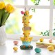 Glitzhome 13.25"H Easter Resin Stackable Chickens Table Decor