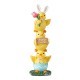 Glitzhome 13.25"H Easter Resin Stackable Chickens Table Decor