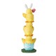 Glitzhome 13.25"H Easter Resin Stackable Chickens Table Decor