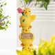 Glitzhome 13.25"H Easter Resin Stackable Chickens Table Decor