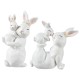 Glitzhome Set of 2 Easter Resin Bunny Mom and Baby Table Decor