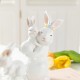 Glitzhome Set of 2 Easter Resin Bunny Mom and Baby Table Decor
