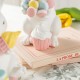Glitzhome Set of 2 Easter Resin Bunny Holding Macaron Table Decor