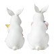 Glitzhome Set of 2 Easter Resin Bunny Holding Macaron Table Decor