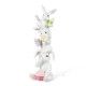 Glitzhome 17.5"H Easter Resin Stacked Bunny w/Macaron Table Decor