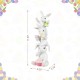Glitzhome 17.5"H Easter Resin Stacked Bunny w/Macaron Table Decor