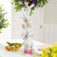 Glitzhome 17.5"H Easter Resin Stacked Bunny w/Macaron Table Decor