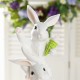 Glitzhome 17.5"H Easter Resin Stacked Bunny w/Macaron Table Decor