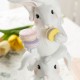 Glitzhome 17.5"H Easter Resin Stacked Bunny w/Macaron Table Decor