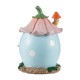 Glitzhome 8"H Lighted Easter Resin Egg Shaped House Table Decor