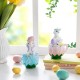 Glitzhome Set of 2 Easter Resin Bunny on Tulip Mug Table Decor