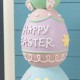 Glitzhome 30.5"H Easter Resin Macaron Stacked Egg & Bunny Porch Decor