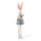 Glitzhome 29.5"H Easter Fabric Girl Bunny with Dangling Legs