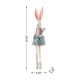 Glitzhome 29.5"H Easter Fabric Girl Bunny with Dangling Legs
