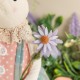 Glitzhome 29.5"H Easter Fabric Girl Bunny with Dangling Legs