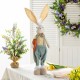 Glitzhome 32.75"H Easter Fabric Boy Bunny with Telescoping Legs
