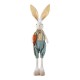 Glitzhome 32.75"H Easter Fabric Boy Bunny with Telescoping Legs