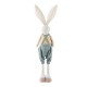 Glitzhome 32.75"H Easter Fabric Boy Bunny with Telescoping Legs