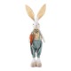Glitzhome 32.75"H Easter Fabric Boy Bunny with Telescoping Legs