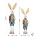 Glitzhome 32.75"H Easter Fabric Boy Bunny with Telescoping Legs
