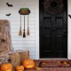 Glitzhome 37"H Halloween Wooden Cauldron and Broom Porch Decor