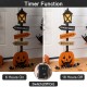 Glitzhome 36"H Halloween Lighted Wooden Jack-O-Lantern Lamp Post Porch Decor with Timer