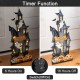 Glitzhome 30"H Halloween Lighted Wooden Haunted House Porch Decor with Timer