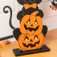 Glitzhome 30"H Halloween Wooden Lighted Witch Cat Porch Decor with Timer