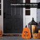 Glitzhome 17.5"H Halloween Chunky Wood Jack-O-Lantern Porch Decor