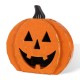 Glitzhome 14.25"L Halloween Chunky Wood Jack-O-Lantern Porch Decor