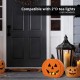 Glitzhome 14.25"L Halloween Chunky Wood Jack-O-Lantern Porch Decor