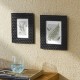 Glitzhome Set of 2  Black Honeycomb Resin Tabletop Picture Frames-4X6 5X7
