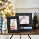 Glitzhome Set of 2  Black Honeycomb Resin Tabletop Picture Frames-4X6 5X7